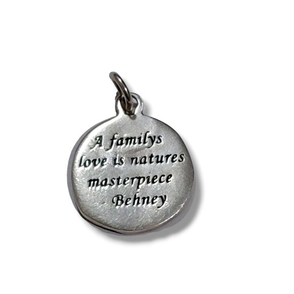 Vintage Sterling Silver Tree Of Life Pendant/Charm 1" Inspirational saying Behne - Picture 2 of 7